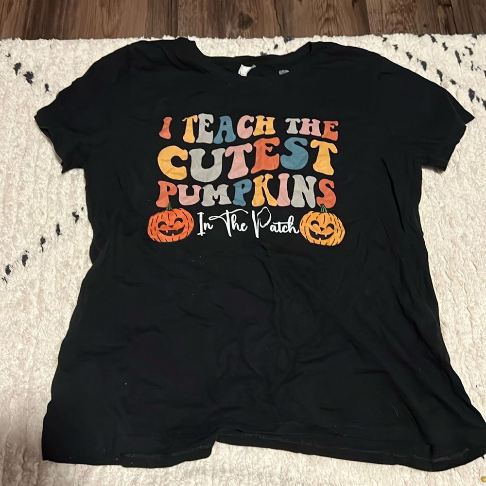 Black “I teach the cutest pumpkins in the patch” shirt
